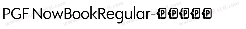 PGF NowBookRegular字体转换